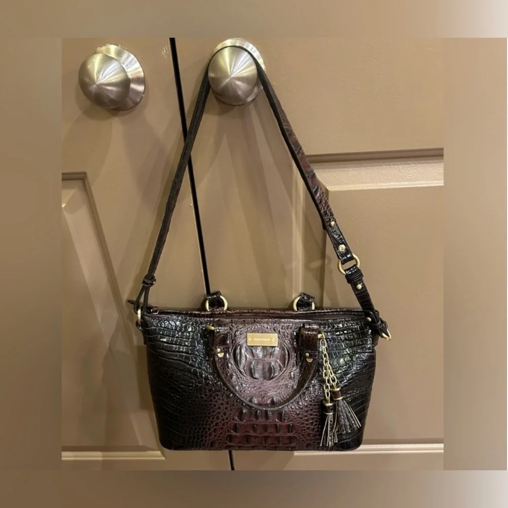 Brahmin Mini Asher Melbourne Embossed Leather Satchel - Picture 12 of 12